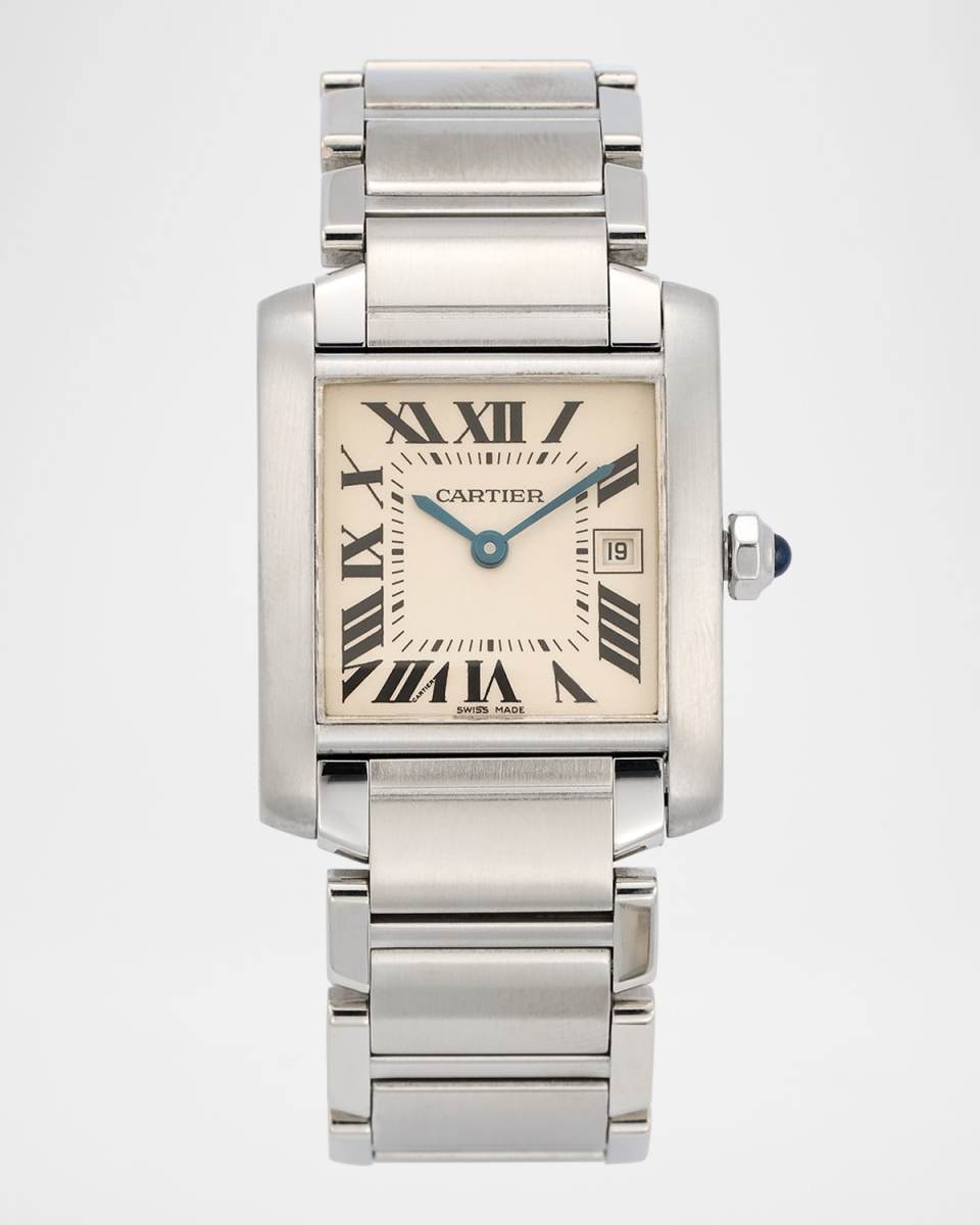 Cartier Tank Francaise Stainless Steel 25mm Vintage 1990s Watch